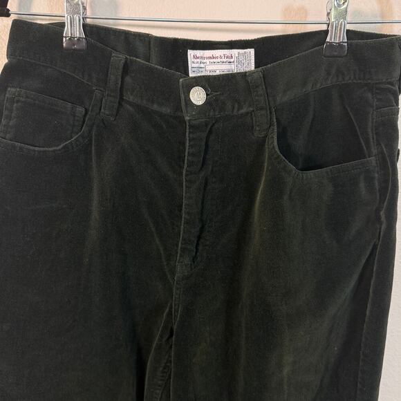 Vintage Abercrombie & Fitch Green Velvet Pants Women’s 8 100% Cotton - Picture 6 of 6
